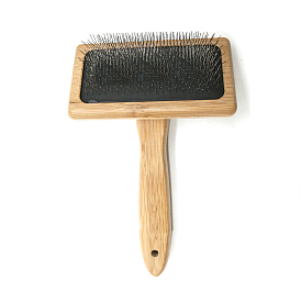 Manche en bois avec épingle en métal peigne à franges en macramé, brosse à pampilles pour outils à tricoter