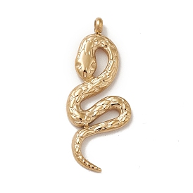 Placage ionique (ip) 304 pendentifs en acier inoxydable, charmes de serpent