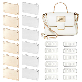 Прямоугольные этикетки из сплава, с шайбой, для изготовления пакетов