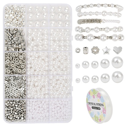 Наборы для самостоятельного изготовления браслетов из жемчуга и пластиковых бусин ccb