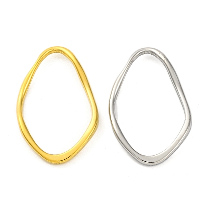 Ионное покрытие (ip) 304 соединительные кольца из нержавеющей стали, текстурированный овал