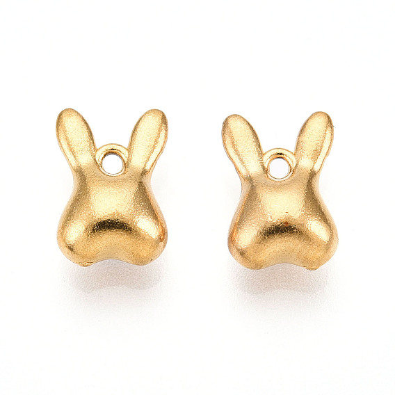 Ионное покрытие (ip) 304 брелоки из нержавеющей стали, кролика головы