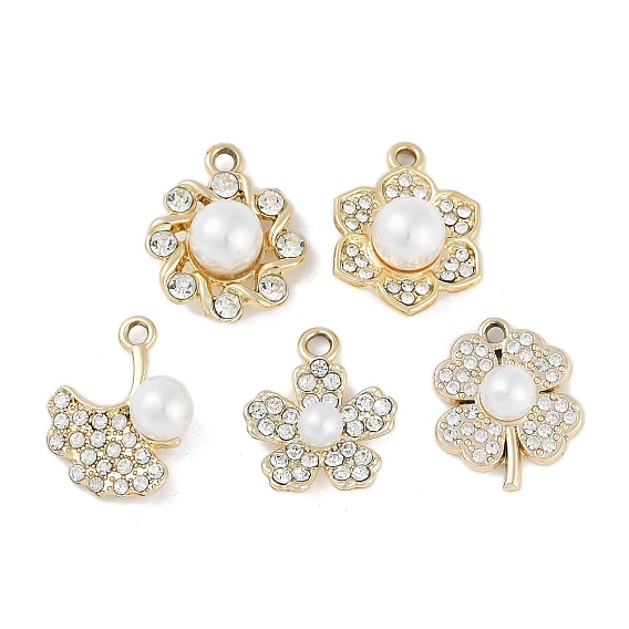 Подвески из сплава с ультрафиолетовым покрытием, со стразами, с абс жемчуга, без свинца и без кадмия, вентилятор