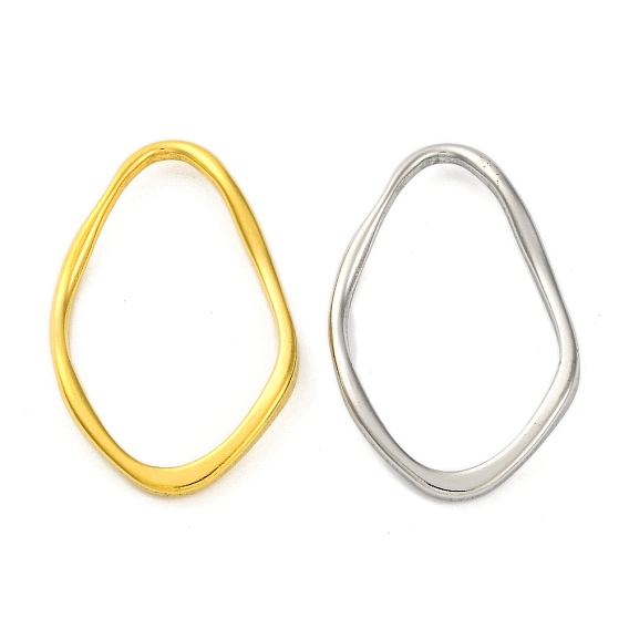 Ионное покрытие (ip) 304 соединительные кольца из нержавеющей стали, текстурированный овал