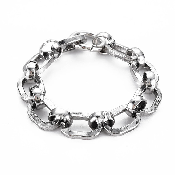 Men's Alloy Chain Bracelets, Oval