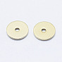 Brass Spacer Beads, Long-Lasting Plated, Nickel Free, Flat Round