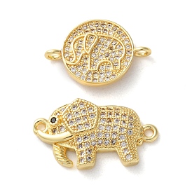 Стойка покрытие латунь микропаве прозрачный кубический цирконий слон соединительные подвески, без свинца и без кадмия