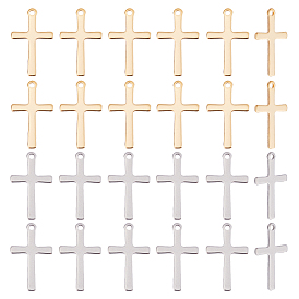 40шт. 2 цвета 201 наборы подвесок из нержавеющей стали, крестик