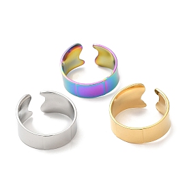 304 Stainless Steel Plain Open Cuff Ring for Women