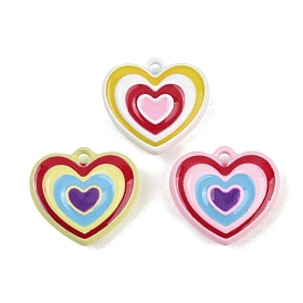 Подвески из эмали и сплава, сердце прелести