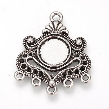 Accesorios de aleación de estilo tibetano cabujón y diamantes de imitación, sin plomo y cadmio, Componentes de la lámpara