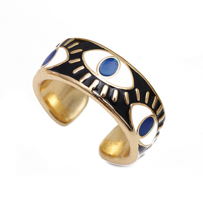 Colorful Evil Eye Ring with Minimalist Design and Unique Opening, for Index Finger.