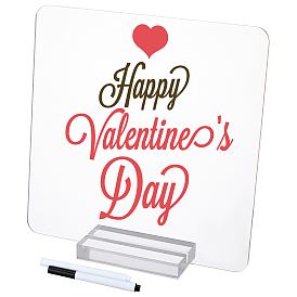 Acrylic Message Plate, with Plastic Erasable Pen