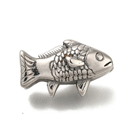 304 Stainless Steel Tibetan Style Beads, Fish