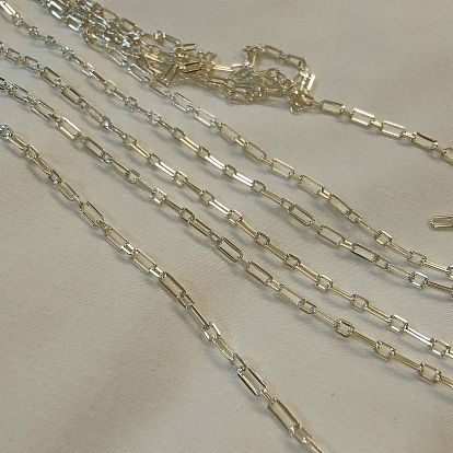 925 cadenas fígaro de plata de ley, soldada