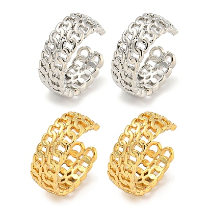 Латунные серьги-каффы для женщин, форма цепи