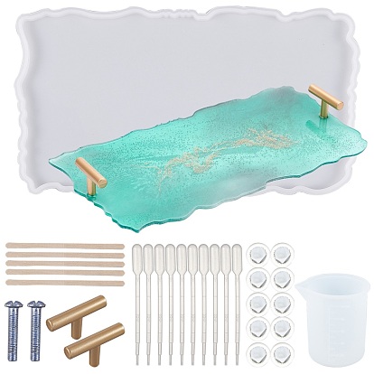 Sunnyclue diy прямоугольный лоток для фруктов силиконовые формы, с силиконовой мерной чашкой, латексные кроватки, пластиковые пипетки, деревянные палочки для мороженого и металлическая ручка для подноса, с винтом