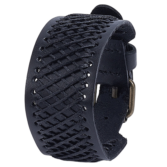 1 Браслеты из искусственной кожи, с крапивой, античная бронза