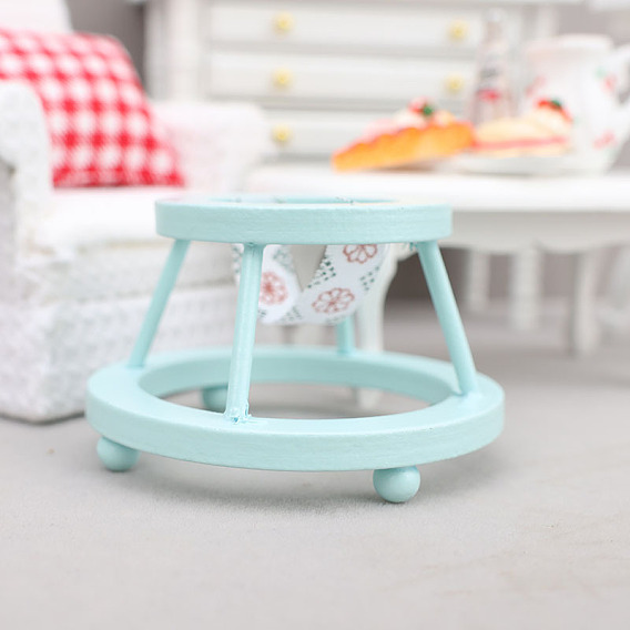 Мини деревянные ходунки, аксессуары для кукольного домика с микро-ландшафтом, притворяясь опорными украшениями