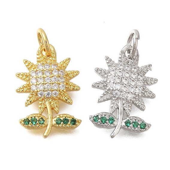 Стойка металлическая латунная микропрофилированная кубическая циркония подвески, без свинца и без кадмия, долговечный, подсолнечник