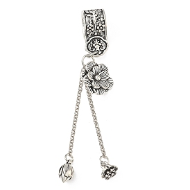 Тибетский сплав стиля большие кулоны, цветок, долговечный, стойки покрытие