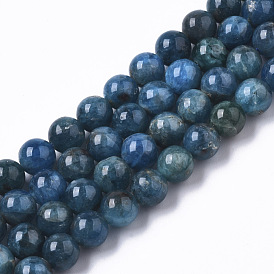Natural Apatite Beads Strands, Round, Grade A