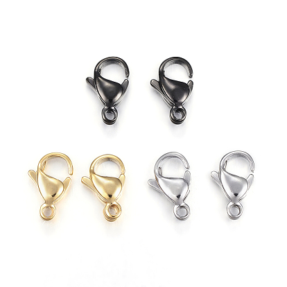 Ion Plating(IP) 304 Stainless Steel Lobster Claw Clasps, Parrot Trigger Clasps