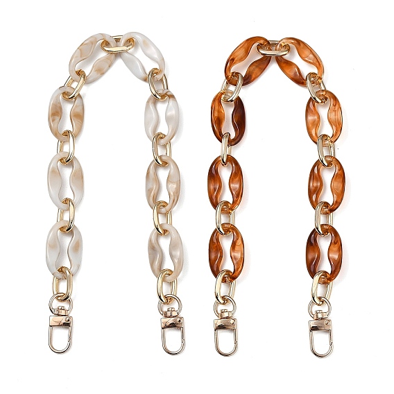 2шт 2 цвета акриловые кабельные ручки для сумок, с поворотной застежкой, для аксессуаров для замены сумок