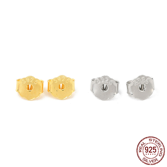 Родиевое покрытие 925 фрикционные гайки из стерлингового серебра, спинки серег-бабочек для серег-почтальонов, с печатью s925