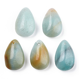 Pendentifs amazonite naturelles, charmes de larme