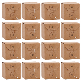 Квадратные складные коробки из крафт-бумаги, для упаковки подарков