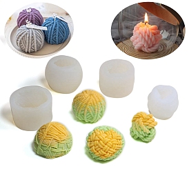 DIY Yarn Shape Food Grade Candle Silicone Molds, for 3D Scented Candle Making