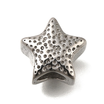 304 из нержавеющей стали европейские шарики, бусины с большим отверстием, звезда