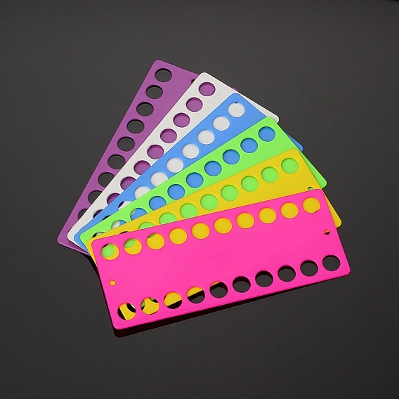 Plastic Thread Winding Boards, for Cross-Stitch, Rectangle