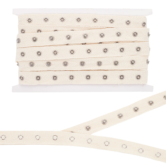 5 ярды 201 лента с кнопками из нержавеющей стали, пришивная застежка из хлопковой ленты, с картой дисплея 1pc картона