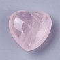 Piedra de amor de corazón de cuarzo rosa natural, piedra de palma de bolsillo para el equilibrio de reiki