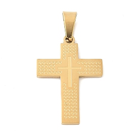 304 подвески из нержавеющей стали, крест очарование, вакуумное покрытие pvd