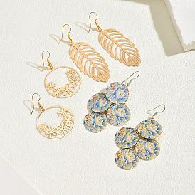 Элегантные железные серьги-подвески