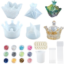 Изготовление силиконовых форм своими руками, коробка для литья смолы, прозрачный пластиковый круглый стержень для перемешивания, блестки для ногтей / пайетка, одноразовые латексные детские кроватки, последний капельница