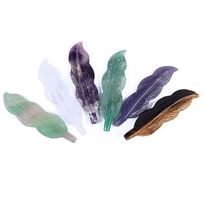 Скульптура из перьев из натурального драгоценного камня, украшение для выставки, украшение домашнего офиса