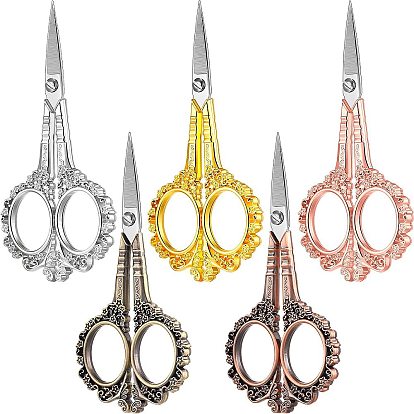 Lily Retro Household Small Scissors Wedding Gift Ornament Stainless Steel Paper-cut Embroidery Scissors Pointed Plum Blossom Casting Scissors
