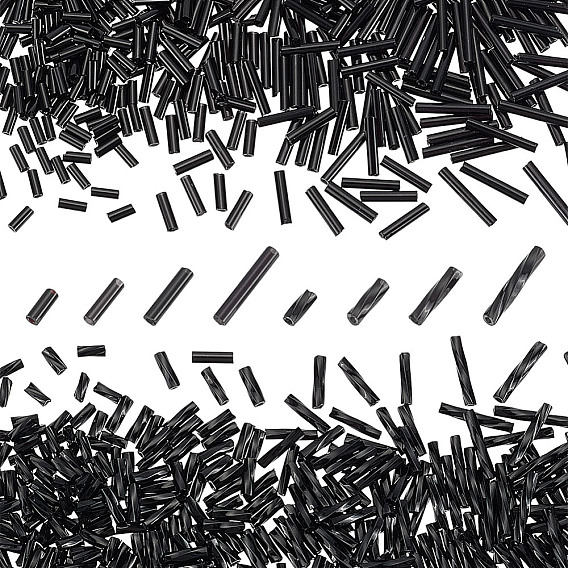 2840 шт. 8 стили стеклянные бусины-спирали, непрозрачных цветов