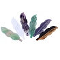 Скульптура из перьев из натурального драгоценного камня, украшение для выставки, украшение домашнего офиса