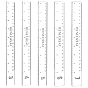 10Pcs 5 Style Acrylic Clay Depth Guides, Rectangle