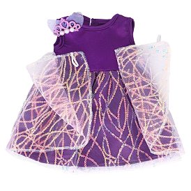 Summer Cloth Doll Sleeveless Sequin Dress, Doll Clothes Outfits, for 18 inch Girl Doll Dressing Accessories
