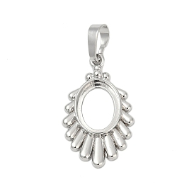 Овальная латунная настройки подвеска кабошон, настройки открытой спины