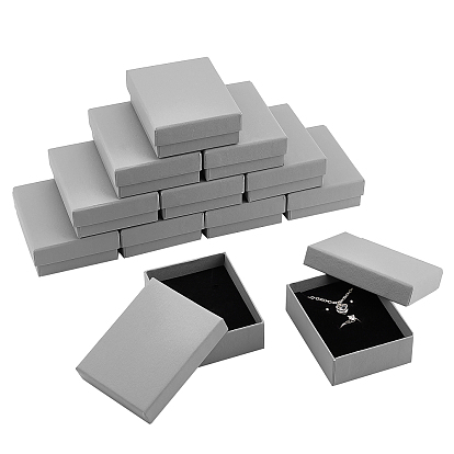 Картонная коробка, крышка с защелкой, с губчатым ковриком, коробка ювелирных изделий, прямоугольные