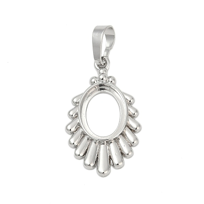 Овальная латунная настройки подвеска кабошон, настройки открытой спины