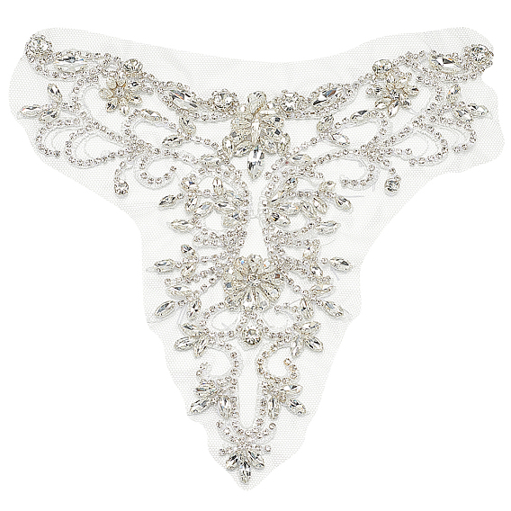 1нашивки из поликарбоната со стразами, приклеиваемые/пришиваемые, свадебные аксессуары