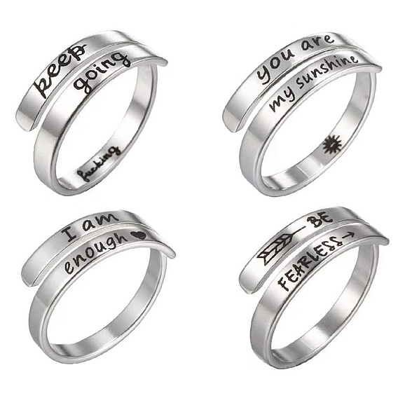201 палец кольца из нержавеющей стали, слово
